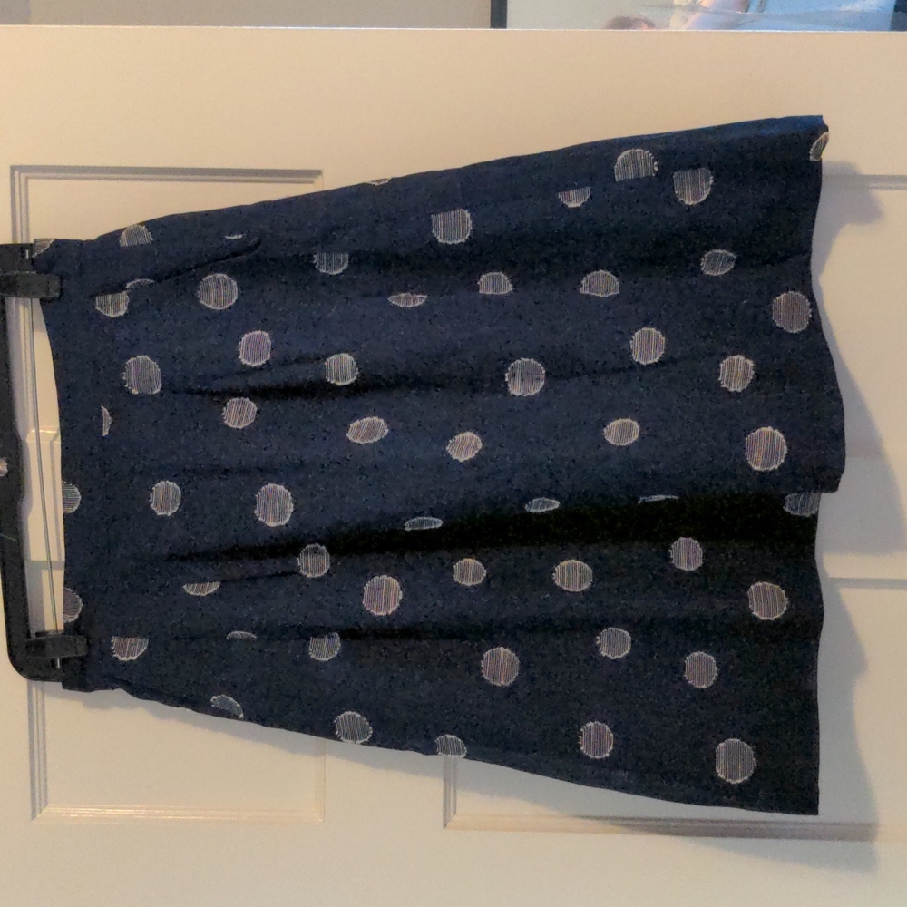 NWT Bridge & Burn Ondine Navy Polka Dot Skirt